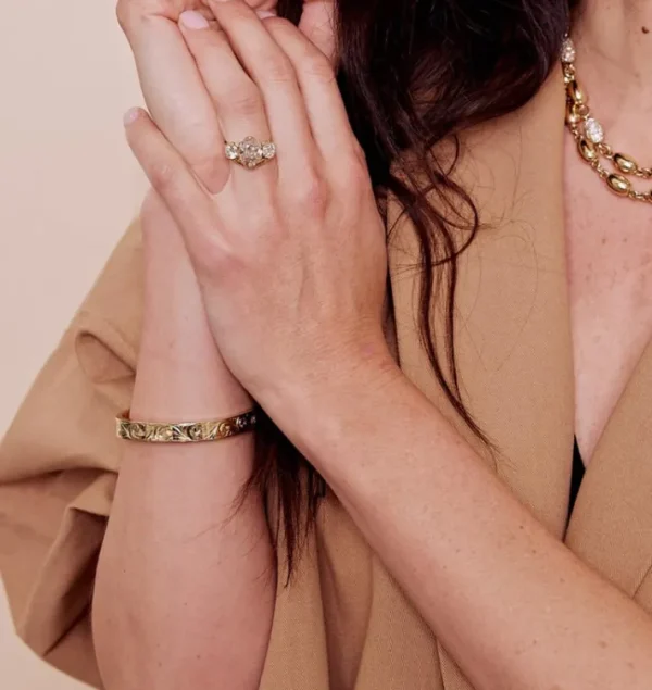 ALEX BANGLE - ENGRAVED>SINGLE STONE Discount