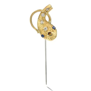 ALEXANDRIA SERPENT PIN>SINGLE STONE Fashion