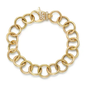 CLUB BRACELET WITH COBBLESTONE CLASP>SINGLE STONE Best