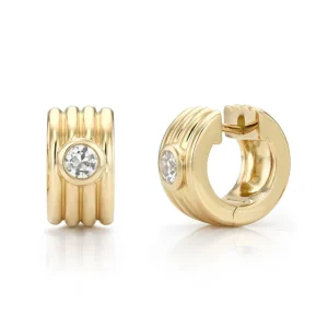 ELENI HUGGIES WITH DIAMONDS>SINGLE STONE New