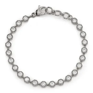 GEMMA SMALL BRACELET - PLATINUM>SINGLE STONE Fashion