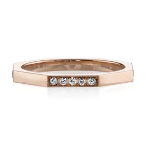 JACQUELINE SMALL HALF PAVÉ>SINGLE STONE Clearance