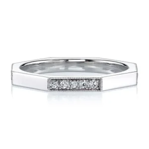 JACQUELINE SMALL HALF PAVÉ>SINGLE STONE Clearance