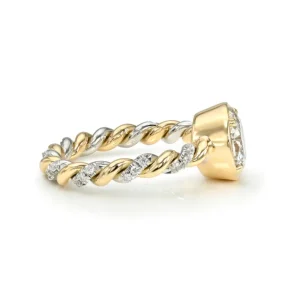 LARA WITH DIAMONDS - TWO TONE>SINGLE STONE New