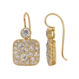 LARGE COBBLESTONE DOUBLE DROP EARRINGS>SINGLE STONE Fashion