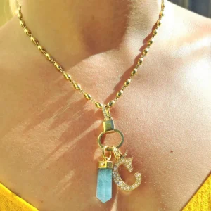 LARGE DOROTHY NECKLACE>SINGLE STONE Fashion