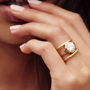 LARGE JANE - 22K>SINGLE STONE Hot