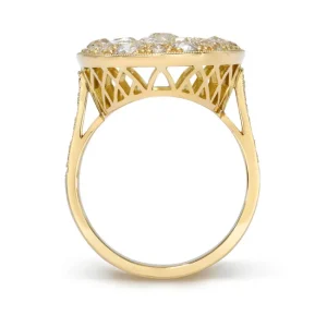 LARGE OVAL COBBLESTONE RING>SINGLE STONE Clearance