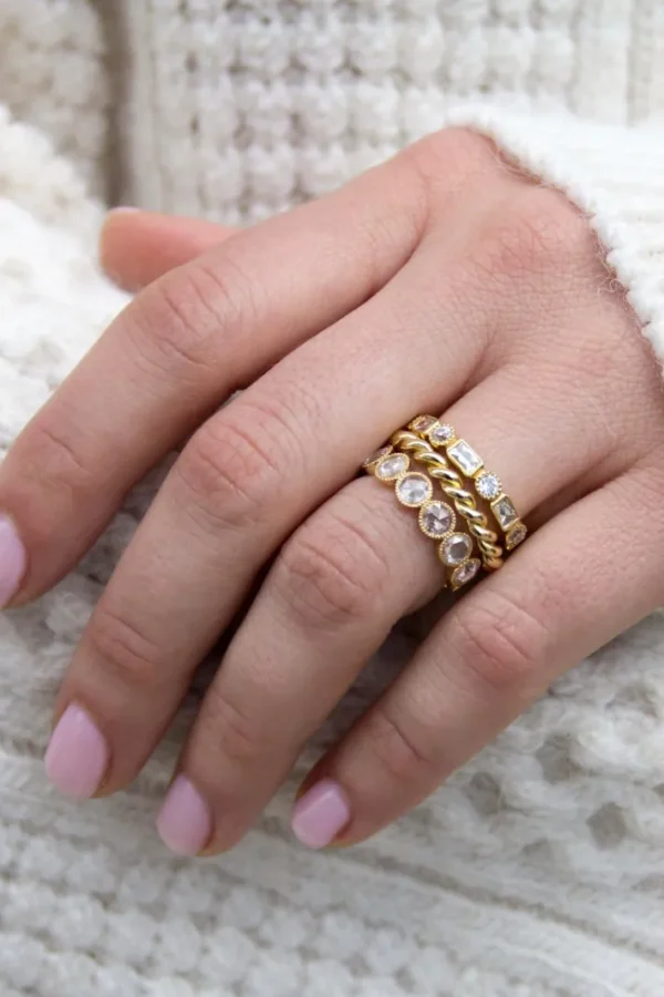 LARGE ROSE CUT GABBY>SINGLE STONE Outlet