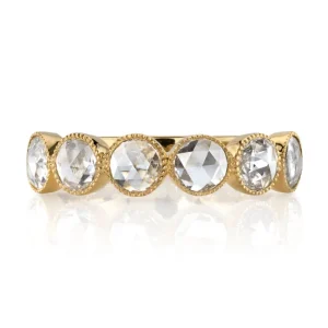 LARGE ROSE CUT GABBY HALF BAND>SINGLE STONE New