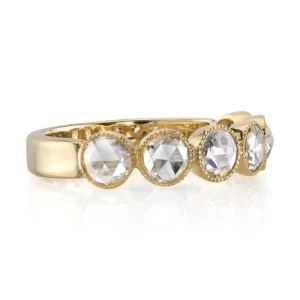 LARGE ROSE CUT GABBY HALF BAND>SINGLE STONE New