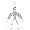 LARGE SWALLOW PENDANT - PLATINUM>SINGLE STONE Discount