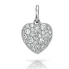 MEDIUM COBBLESTONE HEART - PLATINUM>SINGLE STONE Discount