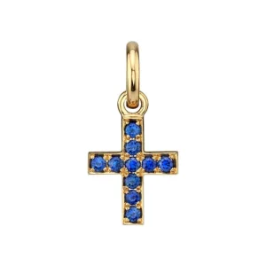 MINI PAVÉ CARMELA CROSS WITH GEMSTONES>SINGLE STONE New