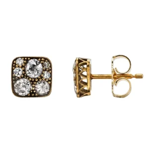 MINI SQUARE COBBLESTONE STUDS>SINGLE STONE Online
