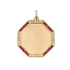 30mm OCTAGON PENDANT>SINGLE STONE Fashion
