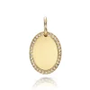 20mm PAVÉ FRAMED OVAL PENDANT>SINGLE STONE Discount