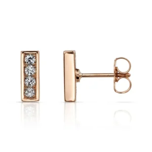 MONET STUDS - PAVÉ>SINGLE STONE Discount