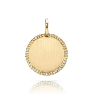 PAVÉ FRAME ROUND DISC>SINGLE STONE Best