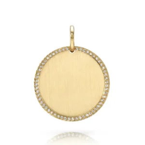 PAVÉ FRAME ROUND DISC>SINGLE STONE Best