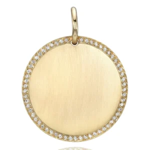 PAVÉ FRAME ROUND DISC>SINGLE STONE Best