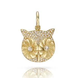 PAVÉ OWL PENDANT>SINGLE STONE New