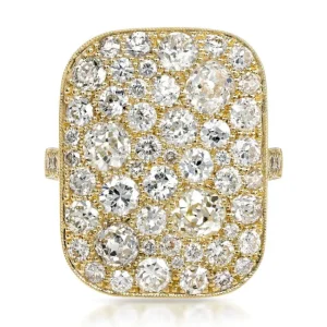 RECTANGULAR COBBLESTONE RING>SINGLE STONE Online