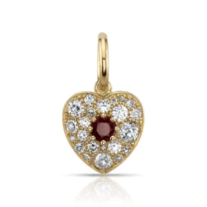 SMALL COBBLESTONE HEART WITH GEMSTONES>SINGLE STONE Online