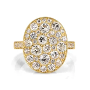 SMALL OVAL COBBLESTONE RING>SINGLE STONE Outlet