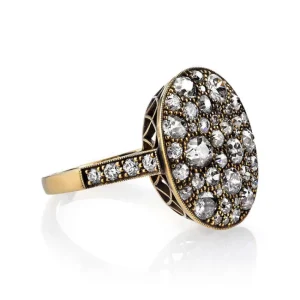 SMALL OVAL COBBLESTONE RING>SINGLE STONE Outlet