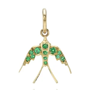 SMALL SWALLOW PENDANT WITH GEMSTONES>SINGLE STONE Discount