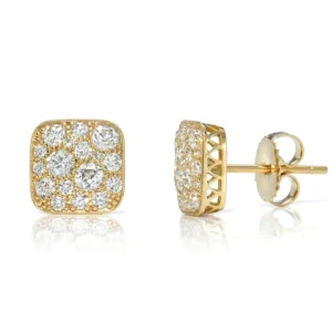 SQUARE COBBLESTONE STUDS>SINGLE STONE Clearance