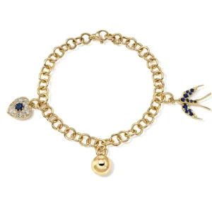 THREE CHARM BRACELET>SINGLE STONE Outlet