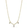 THREE STONE CAILYN NECKLACE>SINGLE STONE New