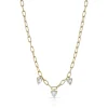 THREE STONE CAILYN NECKLACE>SINGLE STONE Hot